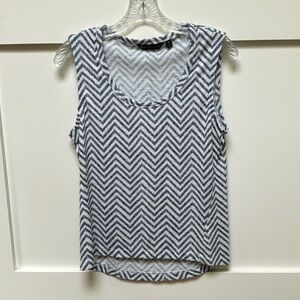 Blue white Athleta top